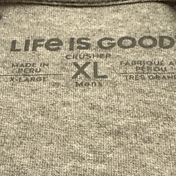 Life Is Good Heather Gray Good Day For A Ride motorcycle shirt - Picture 2 of 6